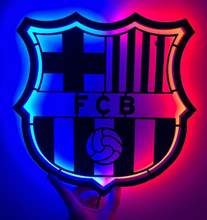 FCB Neon Zeichen cf Barcelona 30cm fc LED Hintergrundbeleuchtung 3d print model - Mito3D