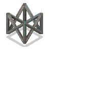 fccz fcc-Elementarzelle-Gitter-Struktur verschiedene Gitter Mathe-Kunst 3d print model - Mito3D