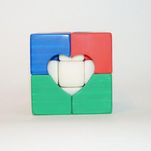 fdm center heart cube game puzzle twisty puzzles rubiks 3d print model - Mito3D