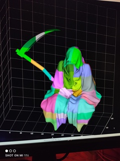 paura sicle ridimensionabile arte 3d elegante Halloween 3d print model - Mito3D