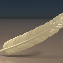 de la plume art d'oiseaux ciel ange 3d print model - Mito3D