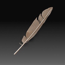 feather art ornament gadget high poly printable model 3d print model - Mito3D