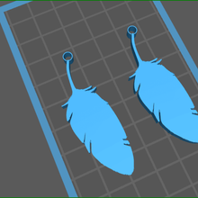 feather earrings gift 3d print model - Mito3D
