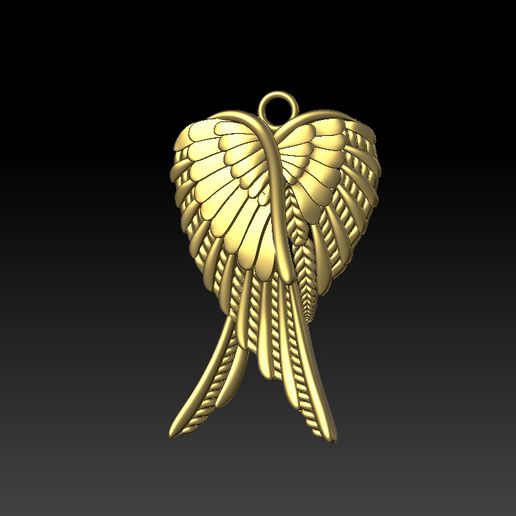 feather pendant jewelry 3D print model - Mito3D
