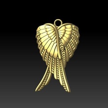 feather pendant jewelry 3d print model - Mito3D