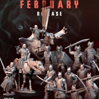 febrero lanzamiento paquete 2023 juegos 3dprinting mesa guerra humanos fantasía frostgrave miniatura 28mm dnd 3d print model - Mito3D