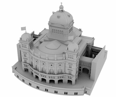 federal Saray İsviçre bina mimari ev hükümet Bern 3d print model - Mito3D