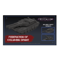 federasyon Columbia hibe savaş tank minyatür oyunları kristal 15mm 6mm Mecha tanklar askeri indie oyun Battletech mechwarrior sci fi Bilim kurgu 3d print model - Mito3D
