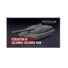 federación Columbia Super pesado tanque miniatura juego guerra cristal 15mm 6mm mecha tanques militar indie battletech mechwarrior sci fi Ciencias ficción 3d print model - Mito3D