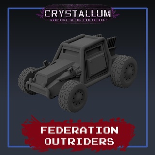 federation outrider infantry miniature wargaming crystallum 15mm 6mm mecha tanks military indie game battletech mechwarrior sci-fi science fiction 3d print model - Mito3D