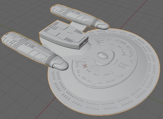 federasyon springfield sınıf kruvazör oyun yıldız gemisi star yürüyüş 3d print model - Mito3D