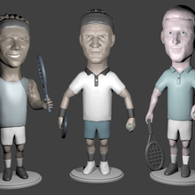 federer nadal djokovic various athletes sports grand slam 3x2 collection federe tennis 3d print model - Mito3D