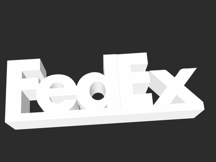 Fedex Logo Stand Zeichen Symbol 3d print model - Mito3D
