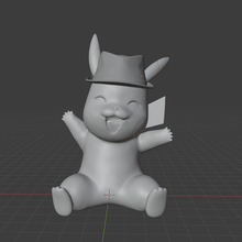 fedora Pikaçu pokemon anime karakter dedektif 3d print model - Mito3D
