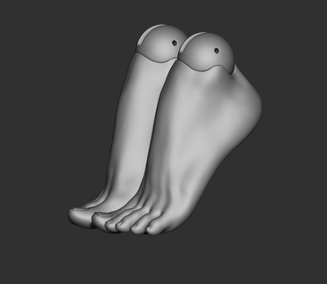 Füße f1 3d Modell bjd Puppe weiblich Figuren artikuliert Eiche drucken Charakter Beine 3d print model - Mito3D