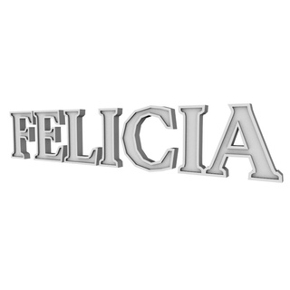 felicia 3d name movie girl typography names kids fashion yam custom costum three personalized 3d print model - Mito3D