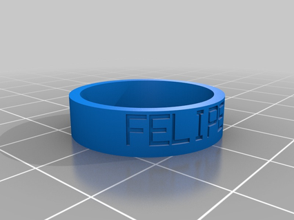 felipe personalizzato anelli 3d print model - Mito3D