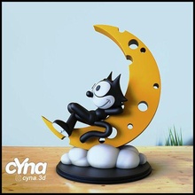 Felix kedi Sanat karakter oyuncak 3dprint felixthecat şekil toplu eğlence heykel heykeller 3d print model - Mito3D