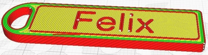 felix keyring tag 3d print model - Mito3D