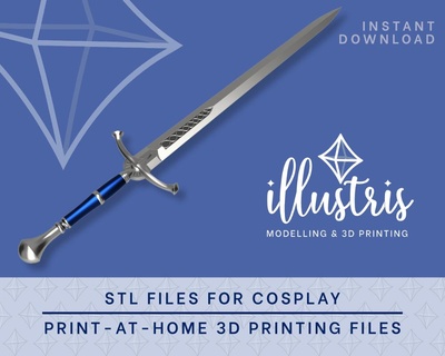 felix silver sword stl files fire emblem three houses 3d print model - Mito3D
