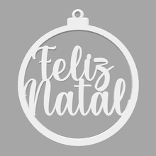 Feliz natal bola nome ornement décora Noël arbre fête cadeau 3d print model - Mito3D