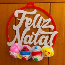 feliz natal portugués alegre Navidad decoración ornamento 3d print model - Mito3D