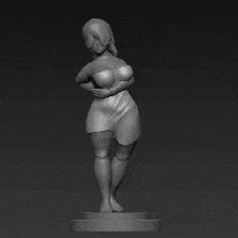 fem corps femelle art épais sculpture 3d print model - Mito3D