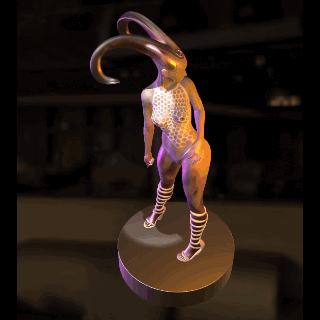 kadın Kadın poz heykel fantastik şekil 3d print model - Mito3D