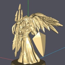 female angel game warrior miniature wargaming 3d print model - Mito3D