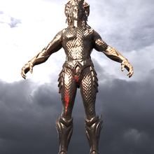 female atlantean warrior statue 1 3d print model - Mito3D