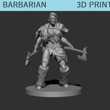 female barbarian miniature tabletoprpg boardgames fantasy warrior 32mm woman viking tabletop 3d print model - Mito3D