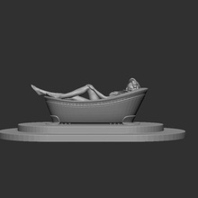 female bathtub various sexy girl nude bath 3d print model - Mito3D