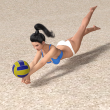 femelle plage volley ball 5 fille jouer sport Jeu sable boule vie Balle filles playboy playgirl 3d print model - Mito3D