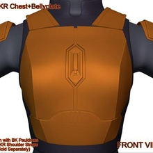 female bk kr chest belly straps bo katan koska reeves mandalorian star wars cosplay costume armor plate piece 3d print model - Mito3D