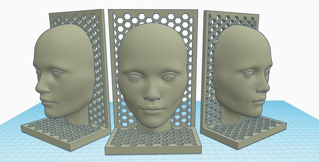 female bookend book office design art homedecore 3d print model - Mito3D