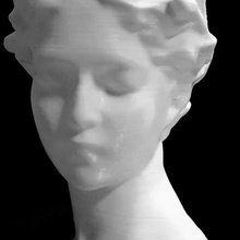 busto femenino art mujer el la estatua scan deco de decoración escultura carácter 3d print model - Mito3D