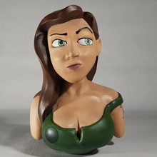 female bust woman character art deco 3d print model - Mito3D