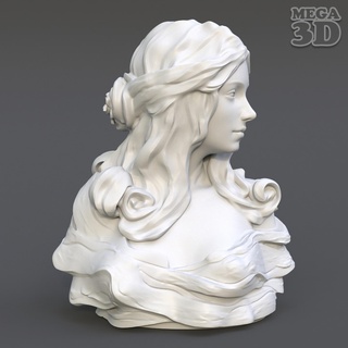 weiblich Büste Statue Skulptur Kunst Mädchen Frau Frauen Kopf Zahl 3d print model - Mito3D