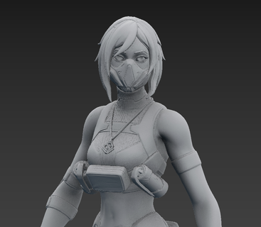 female character fornite 1 Game figure videogames girl toy 3d print model - Mito3D