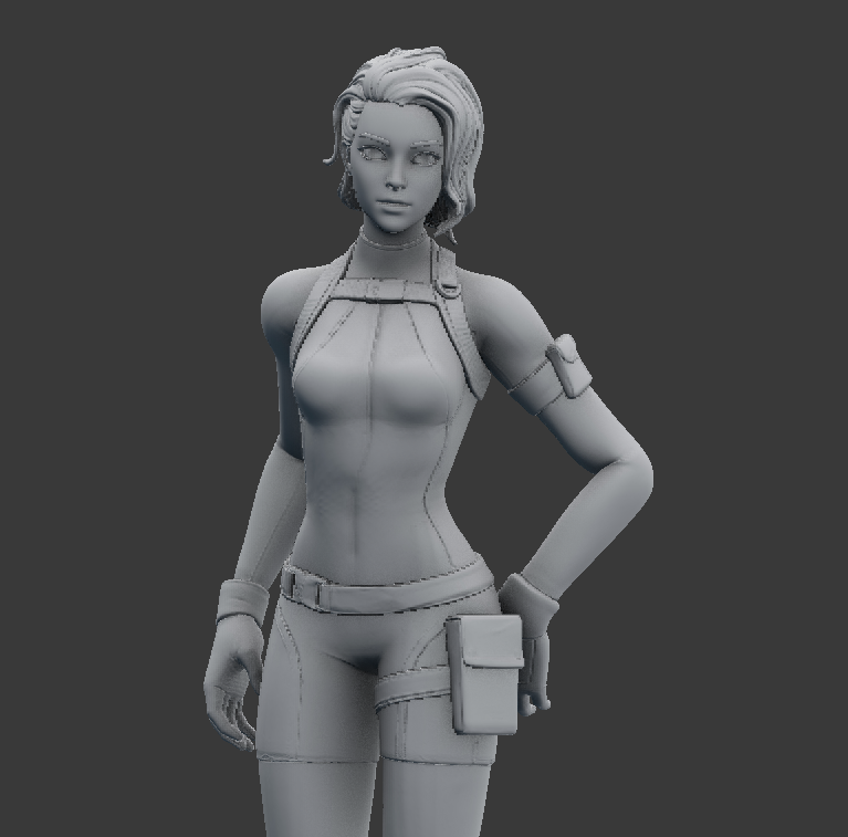 femelle personnage fortnite 2 art figure jeux vidéos fille jouet kits enfants 3D print model - Mito3D