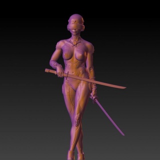 female cyberpunk warrior - rpg warhammer dnd 40k 3d print model - Mito3D