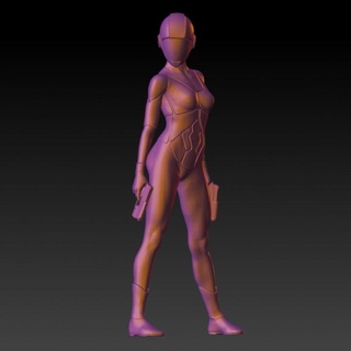 female cyberpunk warrior - rpg warhammer dnd 40k 3d print model - Mito3D