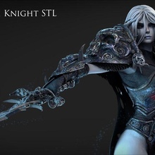 female death knight warcraft game warrior sexy blizzard fantasy tabletop 3d print model - Mito3D