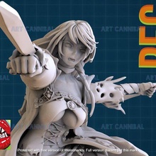 femelle démon maudit pirate assassin personnage statue jrpg anime 3d impression modèle 3d print model - Mito3D