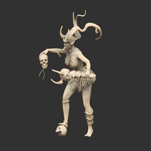 démon femelle statue art sculptures la sculpture l'agonie 3d print model - Mito3D