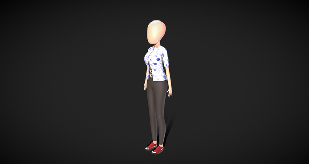 female dummy body cloths shoes 3d print model - Mito3D