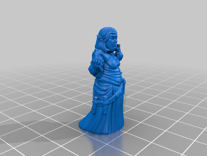 female elven herbalist - support free everyday folk Game 28mm 32mm commoner dnd dungeons and dragons miniature npc pathfinder tabletop toy_game_accessories 3d print model - Mito3D