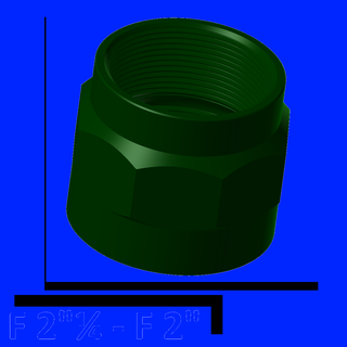 female fitting - 2 connection plumbing 21 4 3d print model - Mito3D