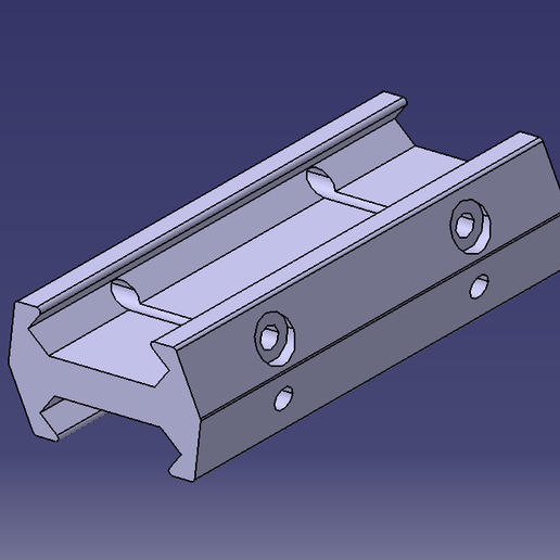 kadın picatinny ray adaptörü aracı adaptateur bağdaştırıcı airsoft masterkey mount demiryolu 3d baskı 3D print model - Mito3D