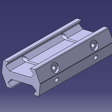 hembra adaptador del riel picatinny de la herramienta adaptateur el airsoft clave maestra monte rail La impresión en 3d 3d print model - Mito3D